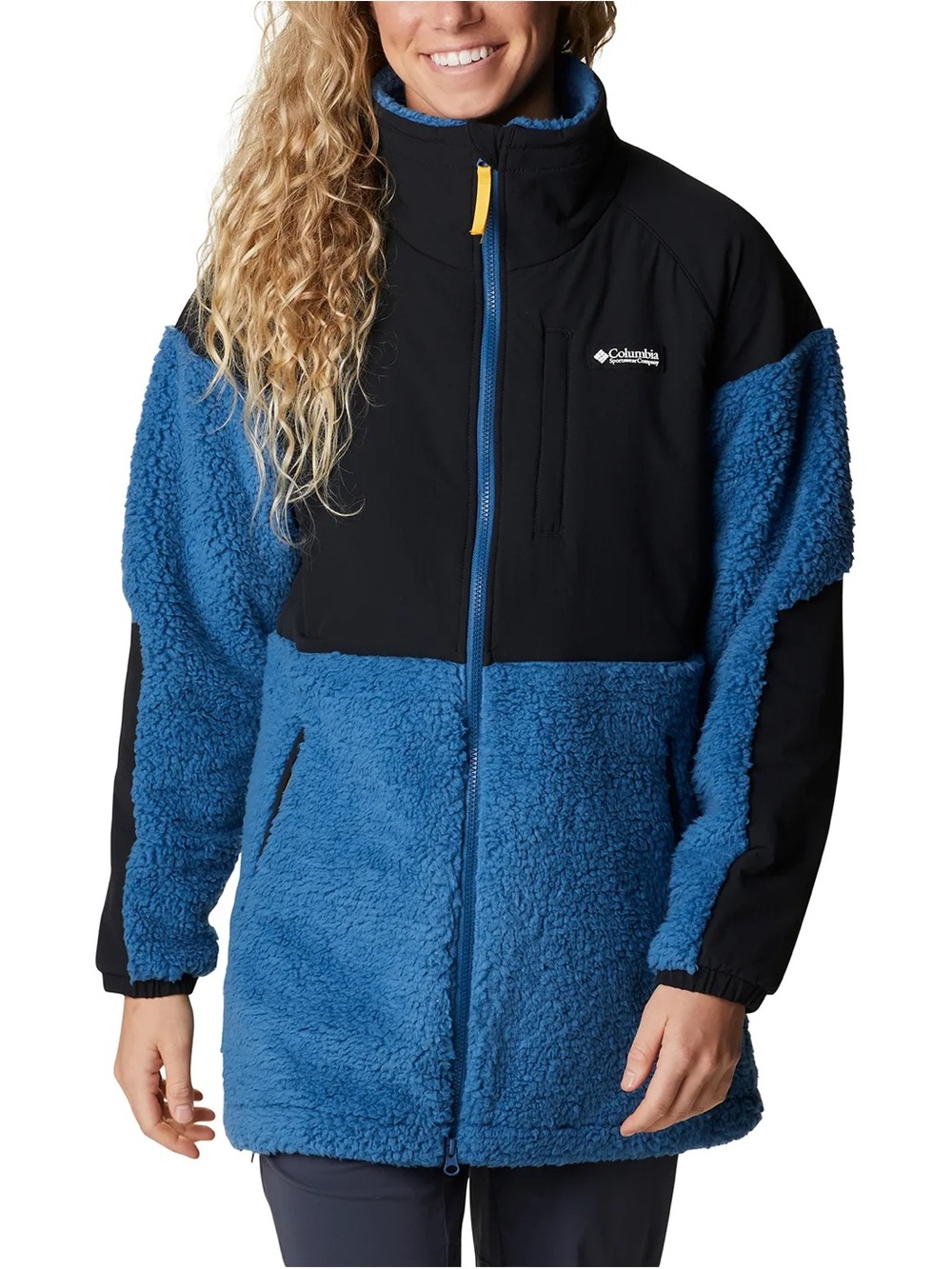 Columbia Blue and Black Sherpa Puffer Jacket